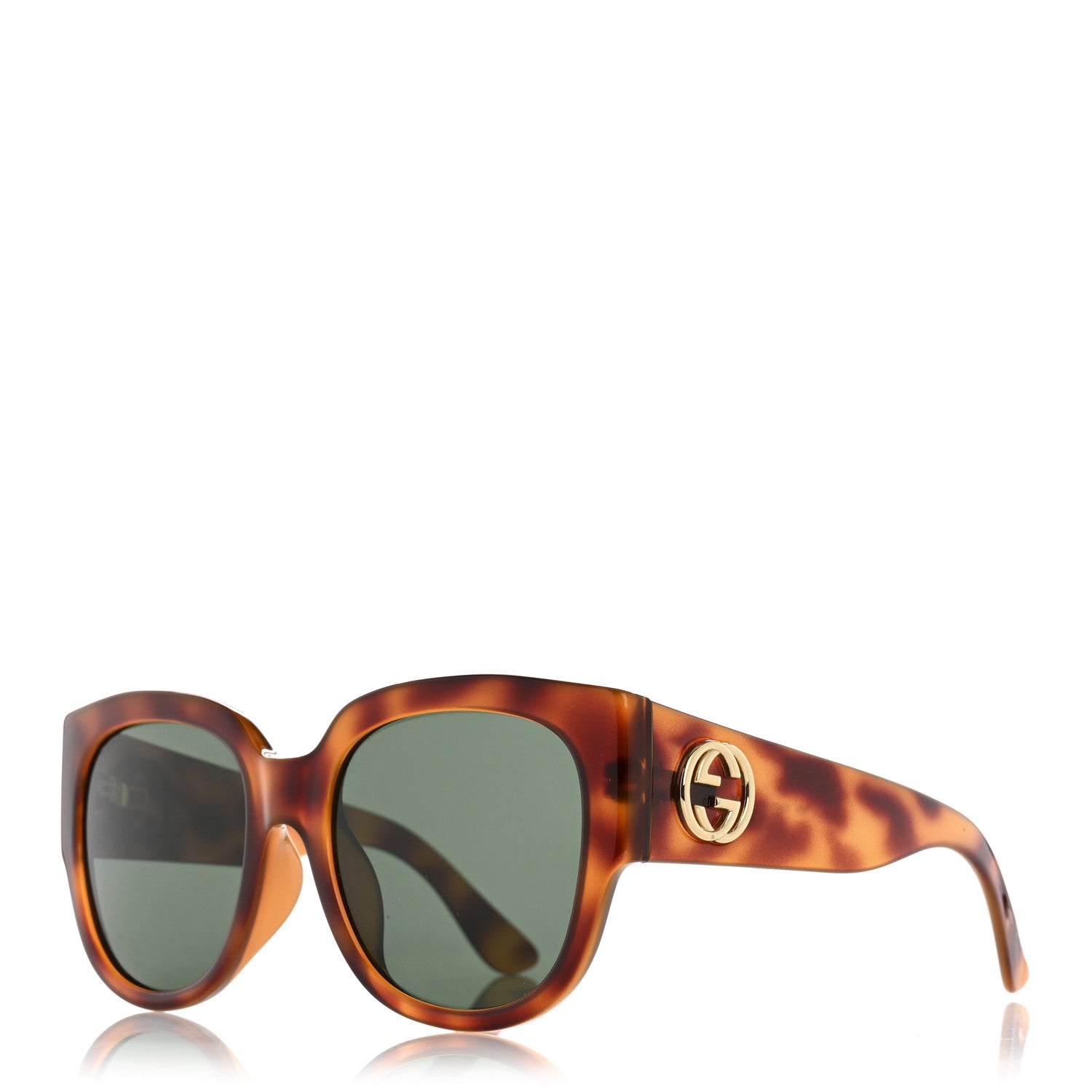 Acetate Square Frame Sunglasses GG0142SA Tortoise