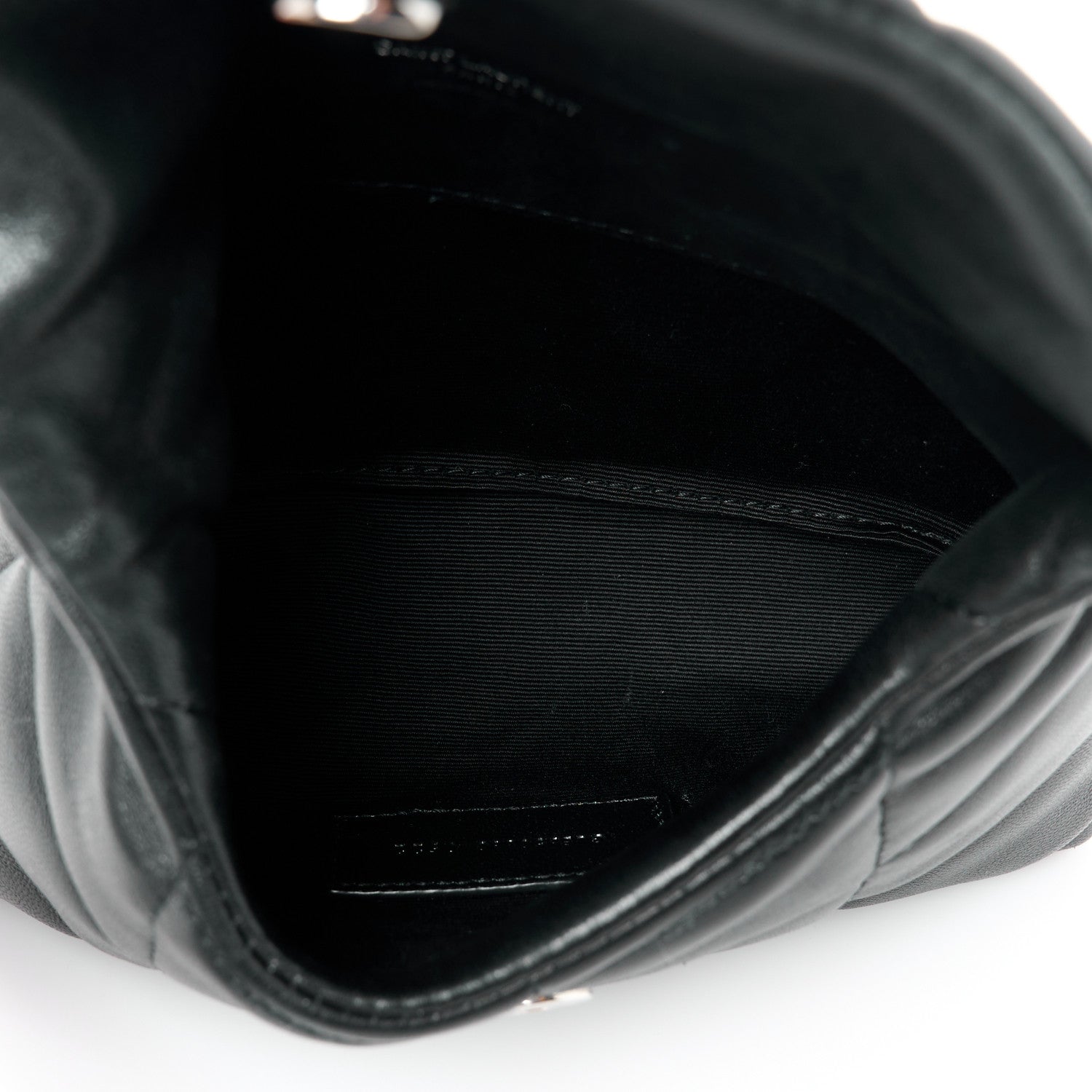 Lambskin Monogram Loulou Puffer Pouch Clutch Black