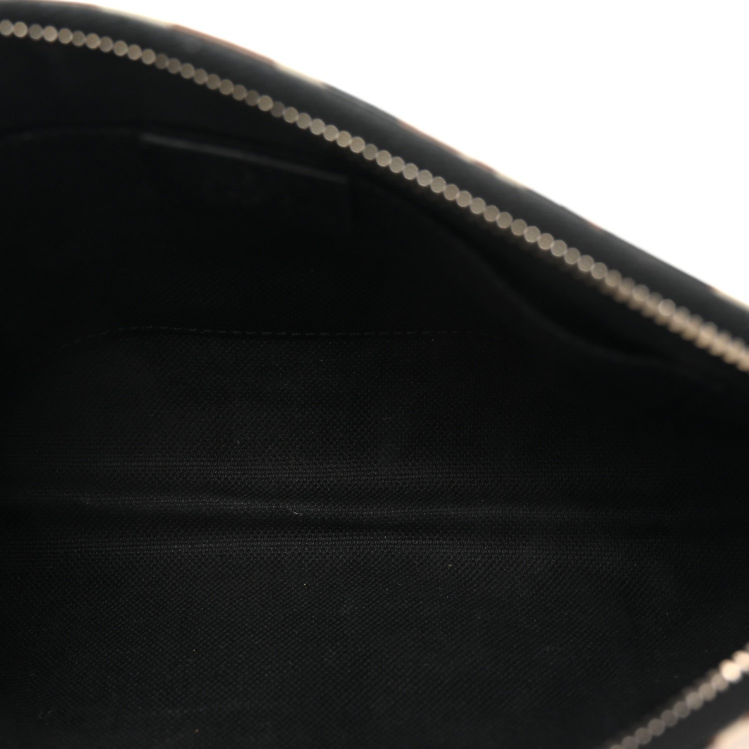 Calfskin Leopard Printed Large Pouch Tobacco