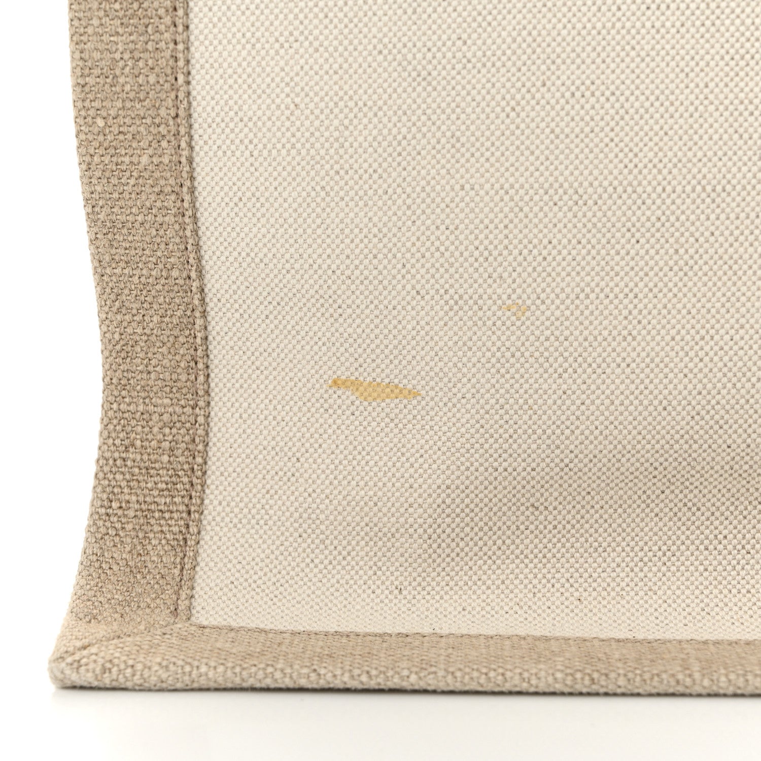 Linen Calfskin Small Rive Gauche Tote Greggio Natural