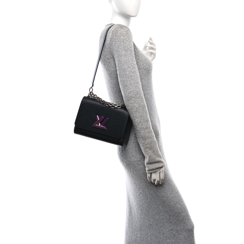 Epi Twist Triple Chain Shoulder Bag MM Black