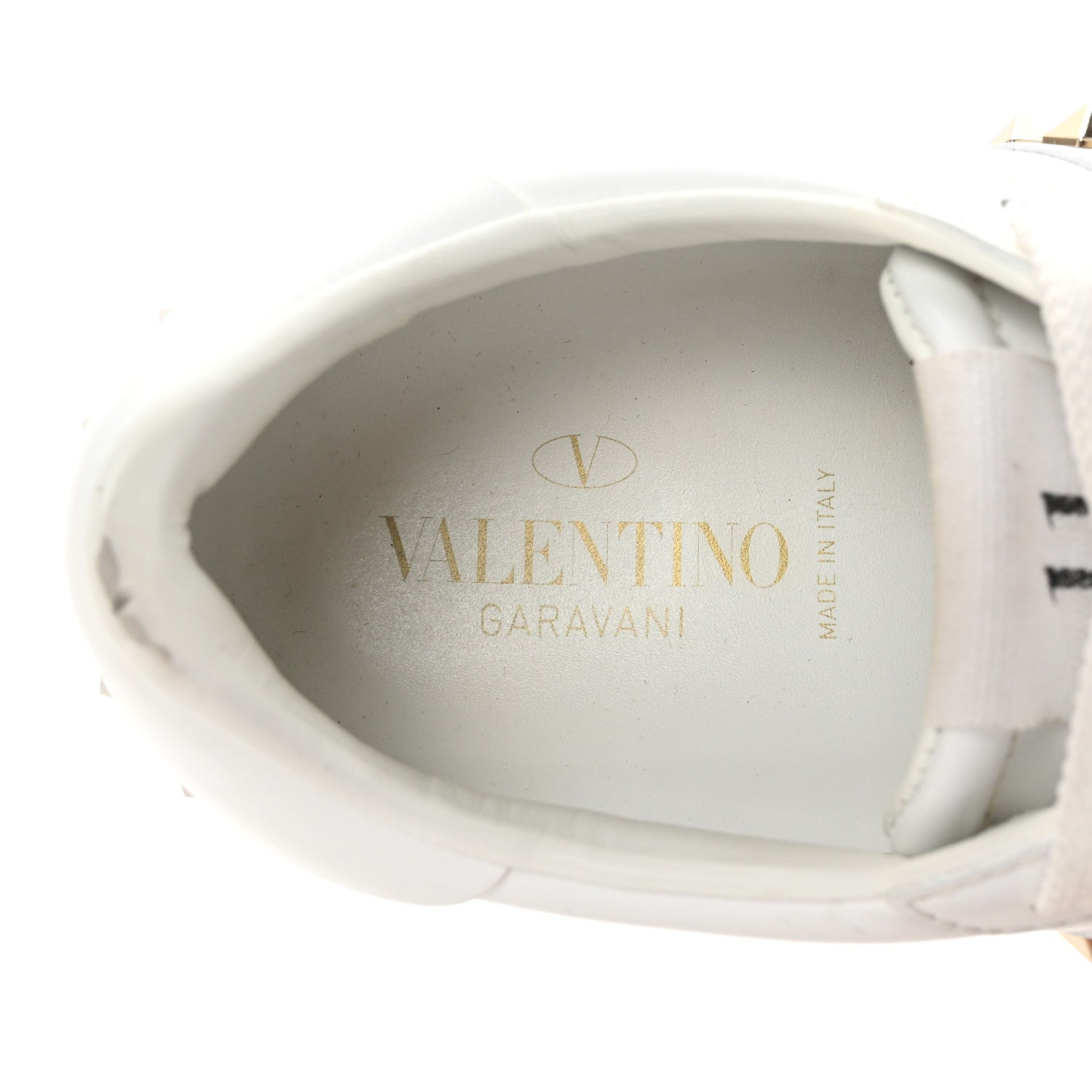 Calfskin Rockstud Untitled Open Sneakers 38 White