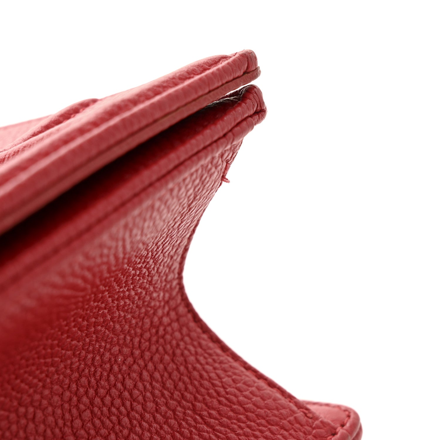 Grained Calfskin Small Diorama Flap Bag Red