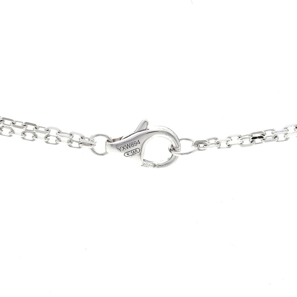 18K White Gold 2 Diamond LOVE Necklace