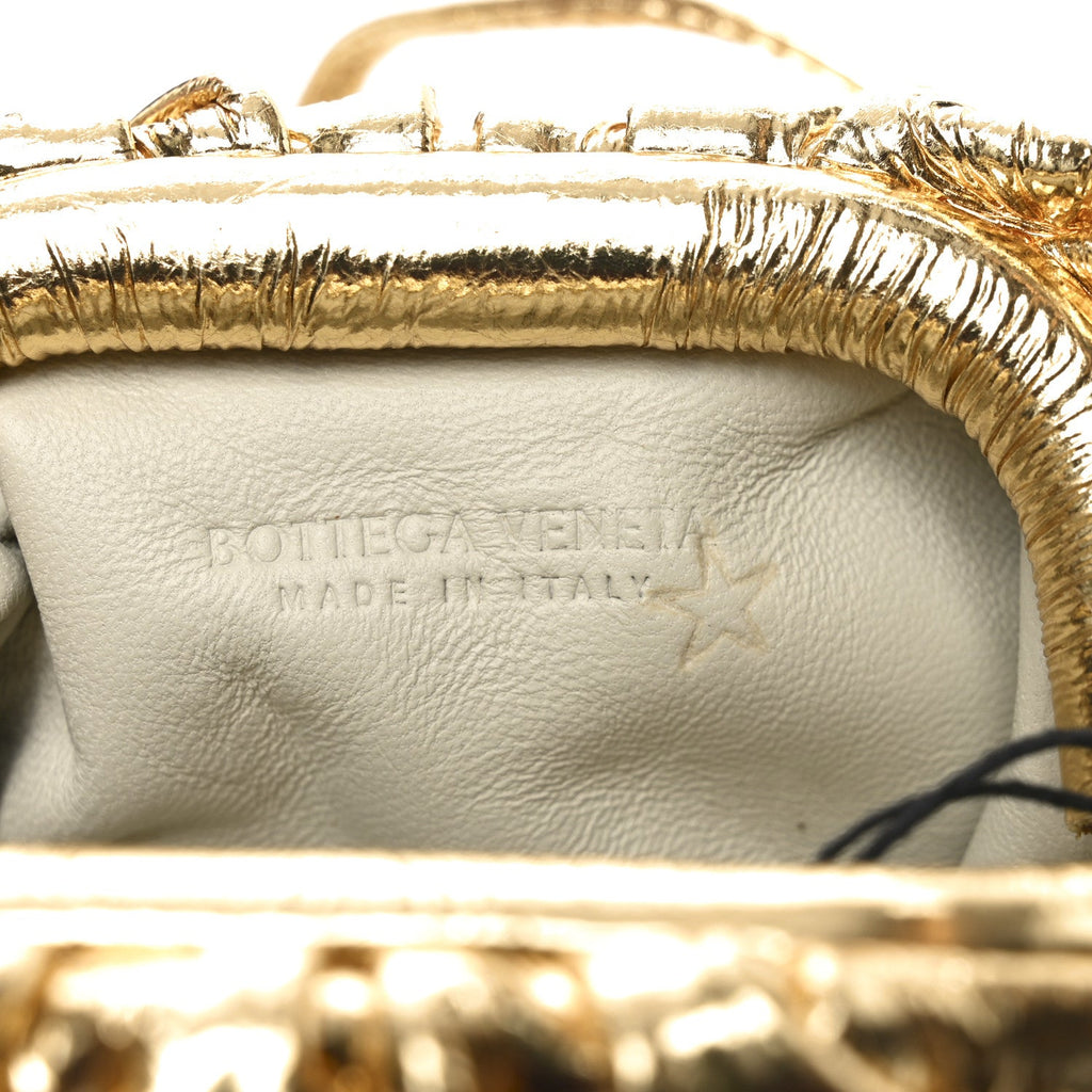 Metallic Crinkled Lambskin The Coin Purse Oro