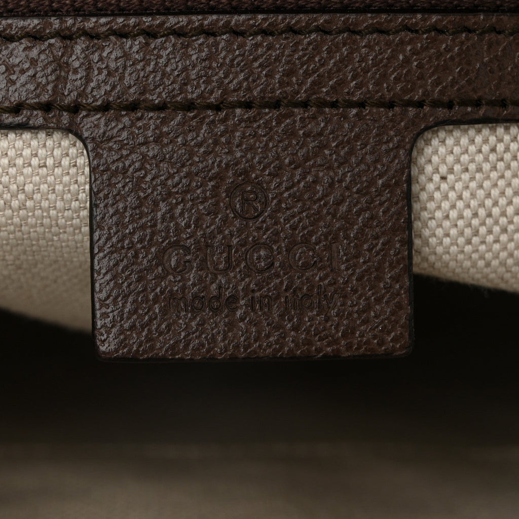 GG Supreme Monogram Web Small Ophidia Messenger Bag Brown