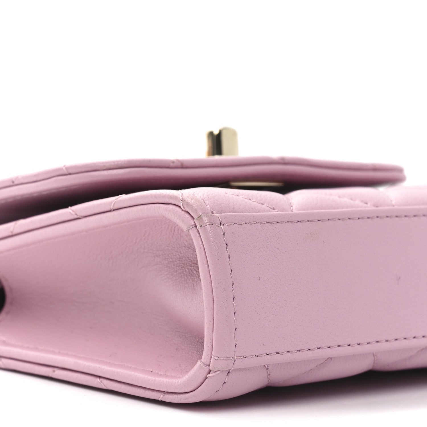 Lambskin Quilted Mini Trendy CC Clutch With Chain Pink