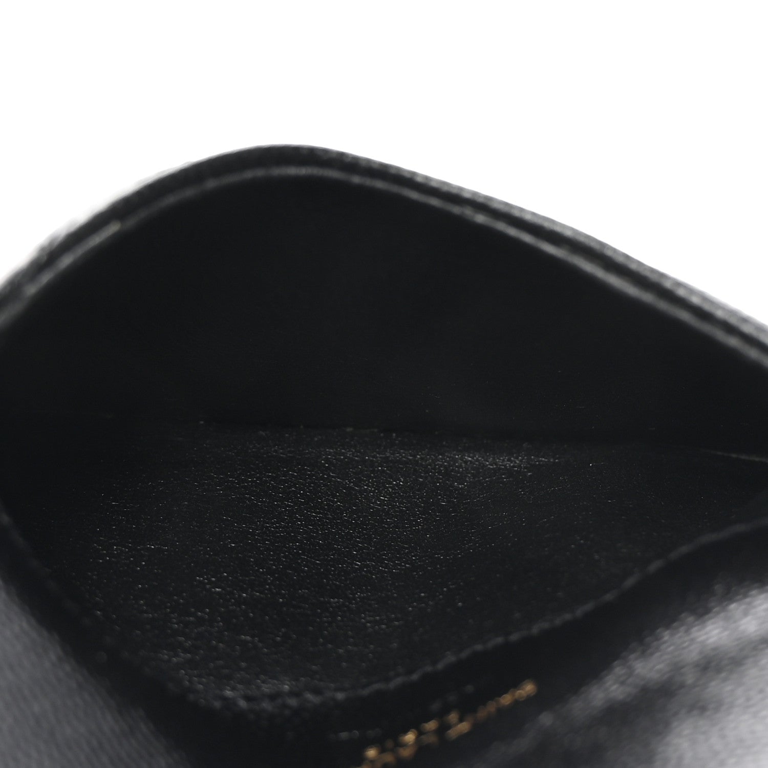 Grain De Poudre Matelasse Chevron Monogram Compact Wallet Black