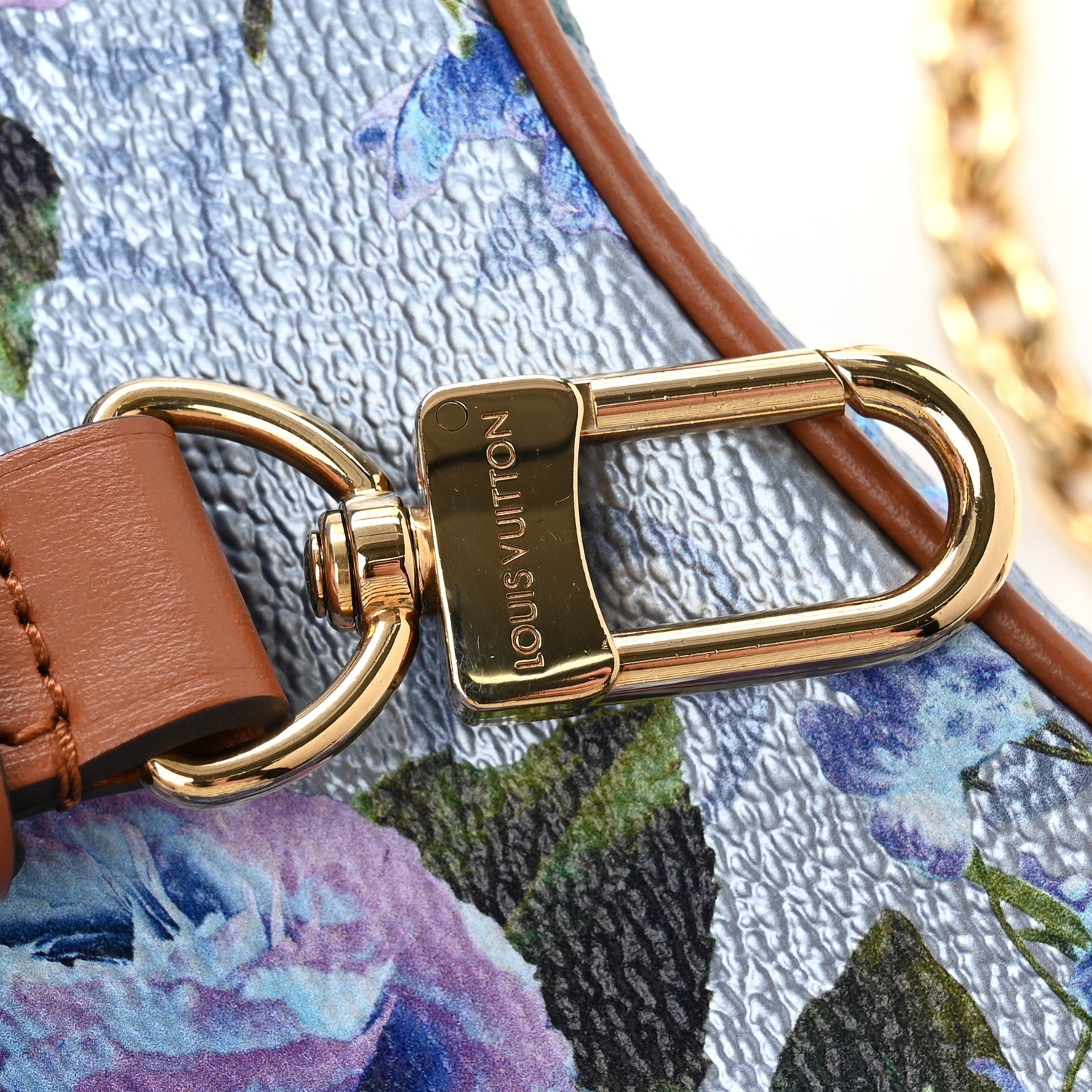 Metallic Monogram LV Garden Loop PM Blue