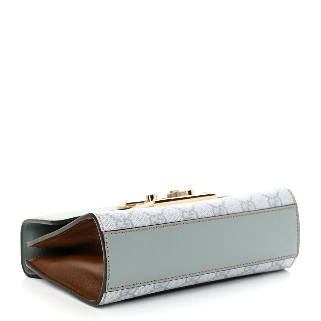 GG Supreme Monogram Calfskin Small Padlock Shoulder Bag Light Blue