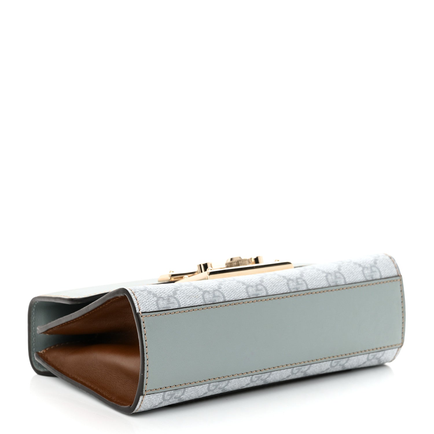 GG Supreme Monogram Calfskin Small Padlock Shoulder Bag Light Blue