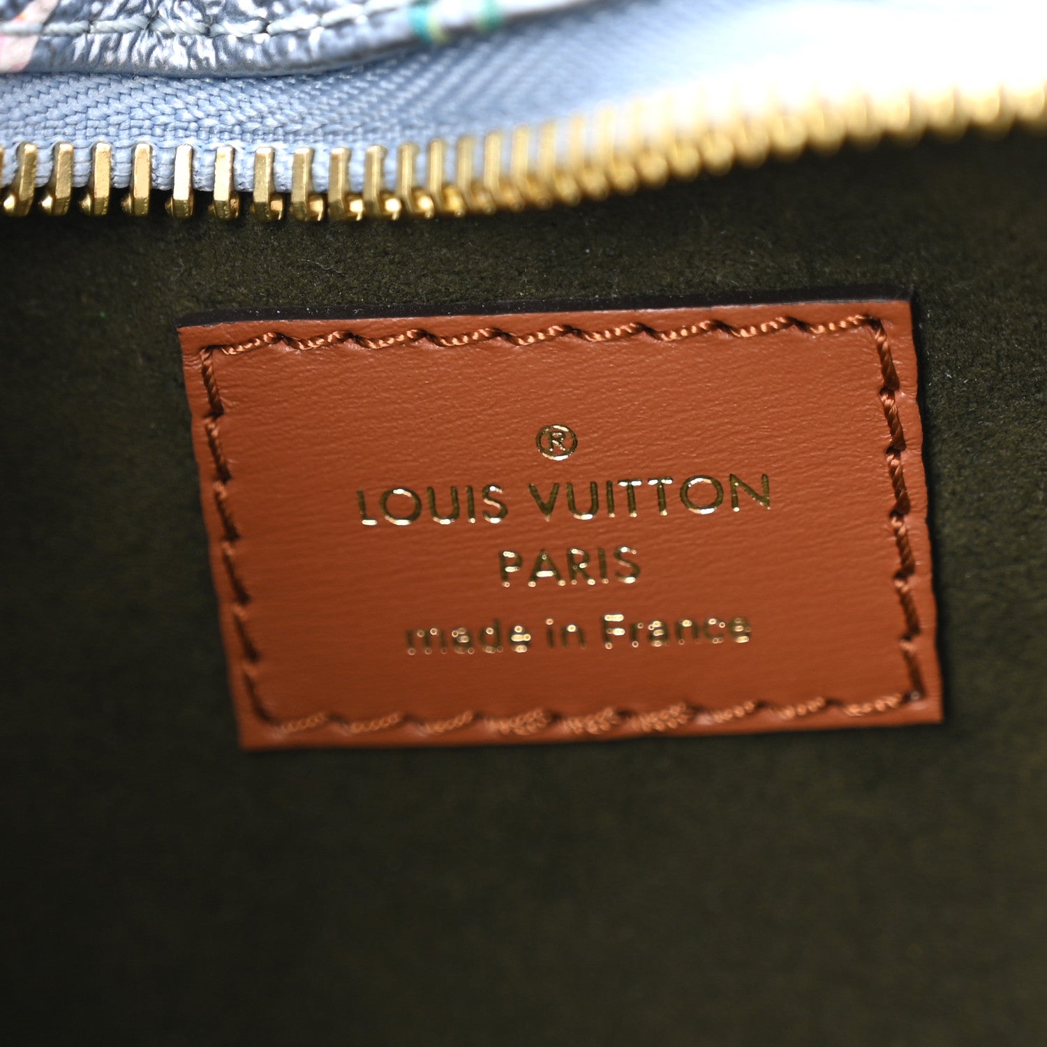 Metallic Monogram LV Garden Loop PM Blue