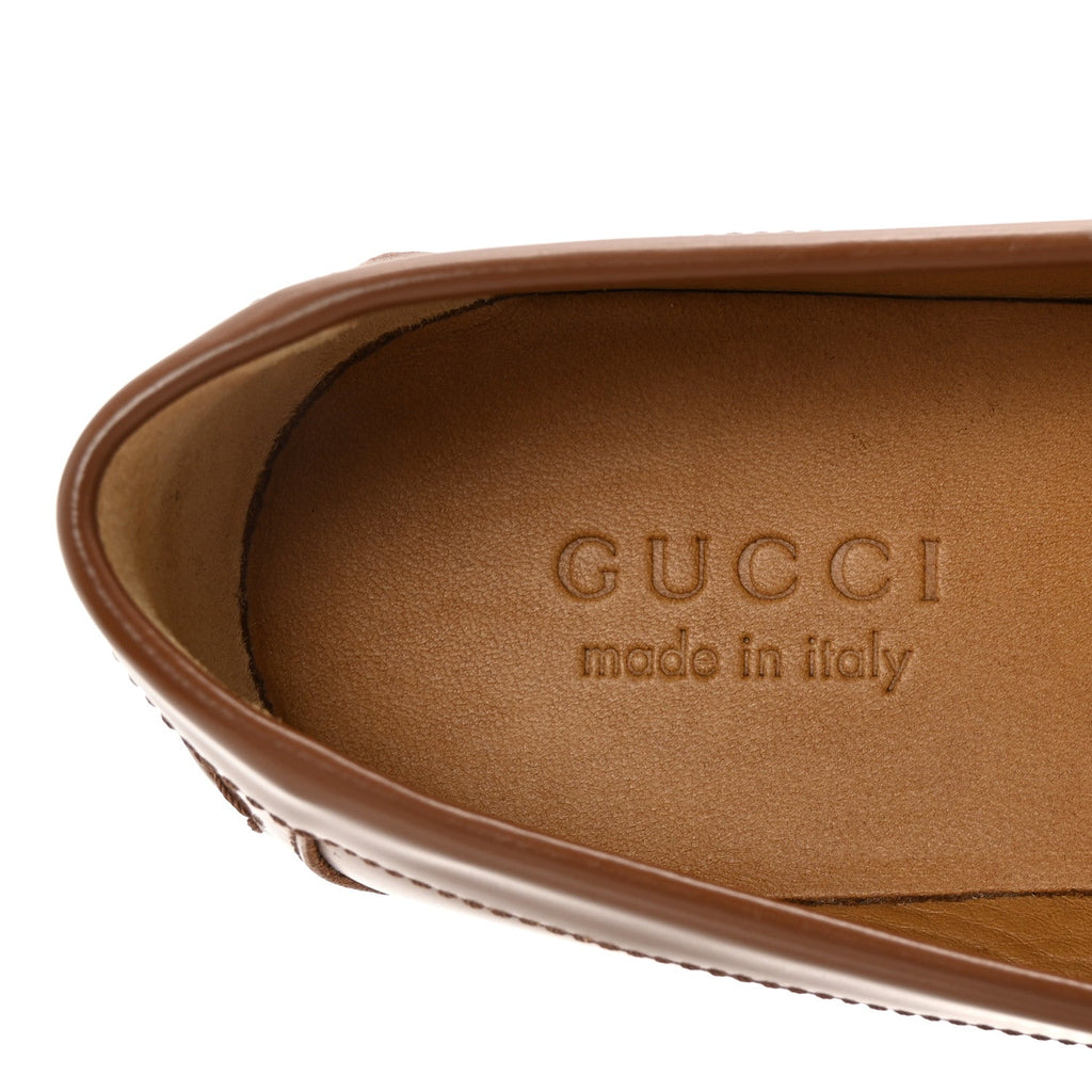 Calfskin Mens Interlocking G Millennial Ribot Loafers 7.5 Cuir