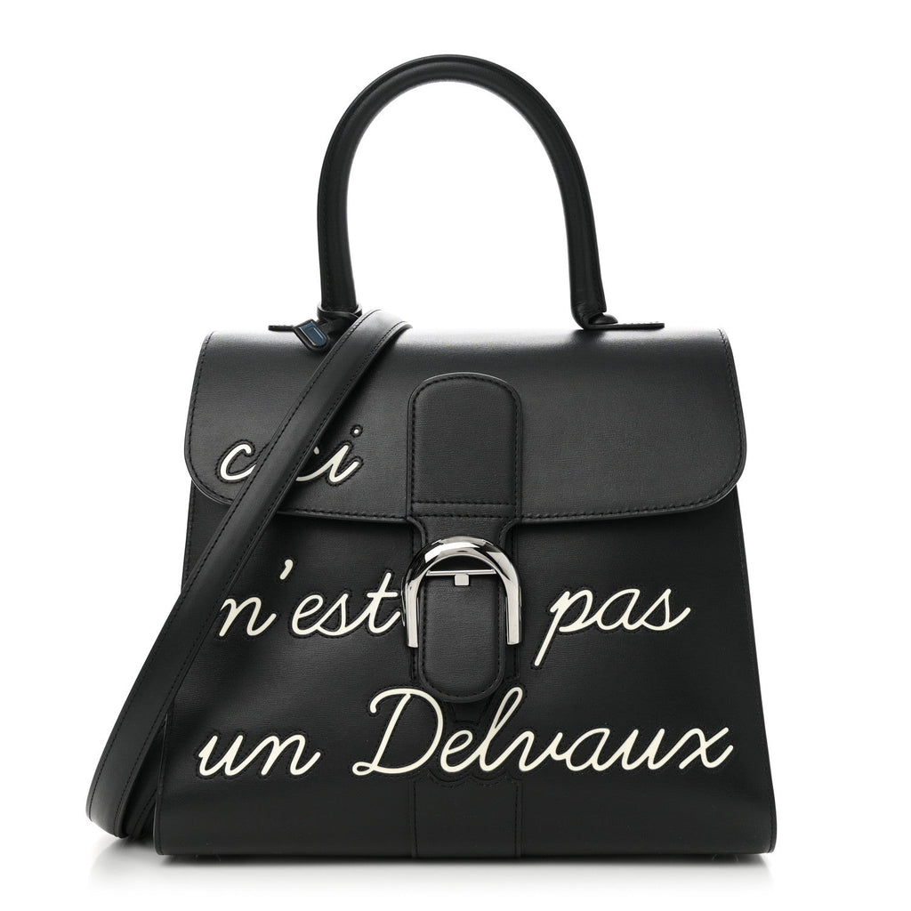 Calfskin MM L'Humour Brillant Satchel Black