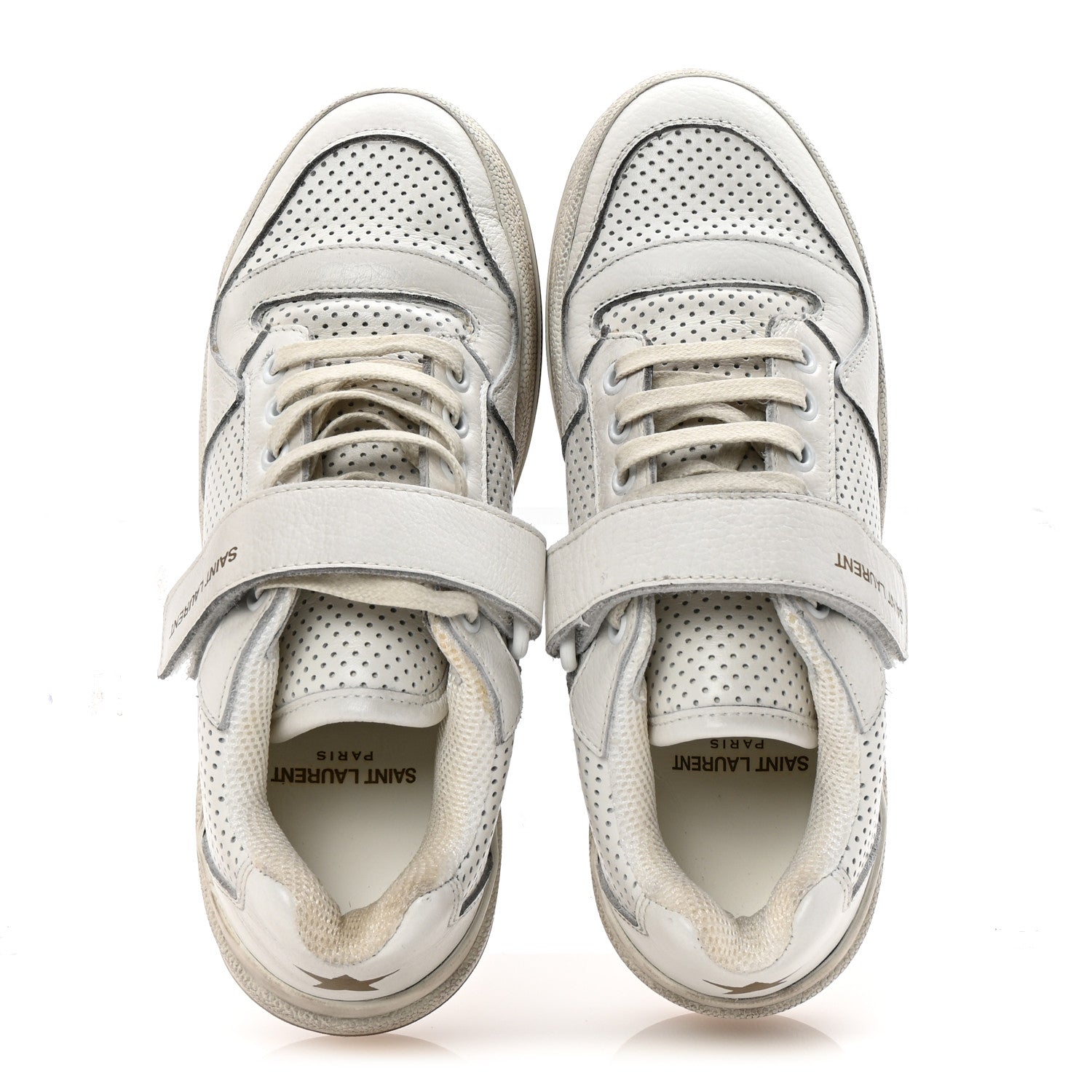 Calfskin Perforated Womens SL24 Sneakers 36 White