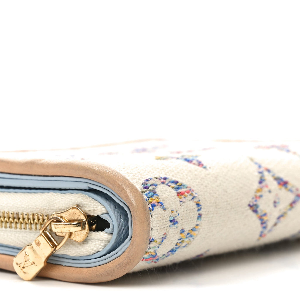 Monogram Jacquard Lou Wallet White