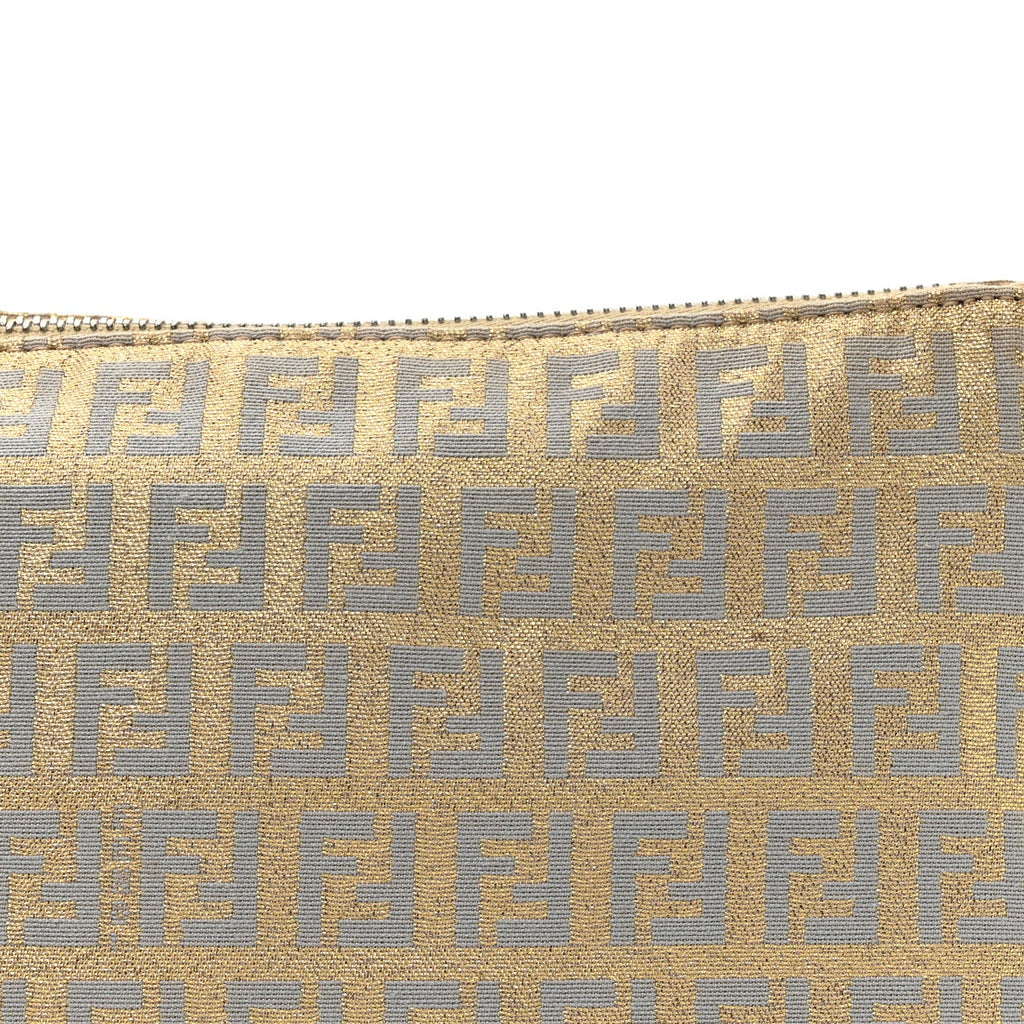 Metallic Jacquard Zucchino Pochette Oro Sabbia