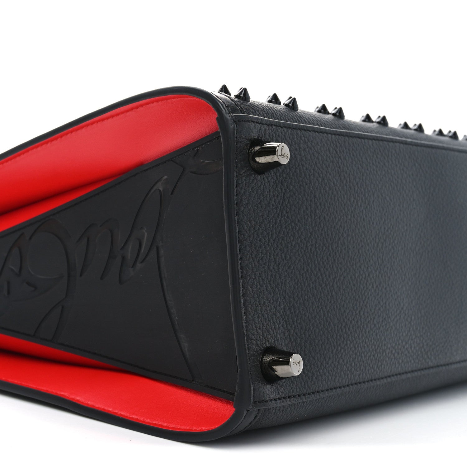 Calfskin Spikes Loubinthesky Medium Paloma Black