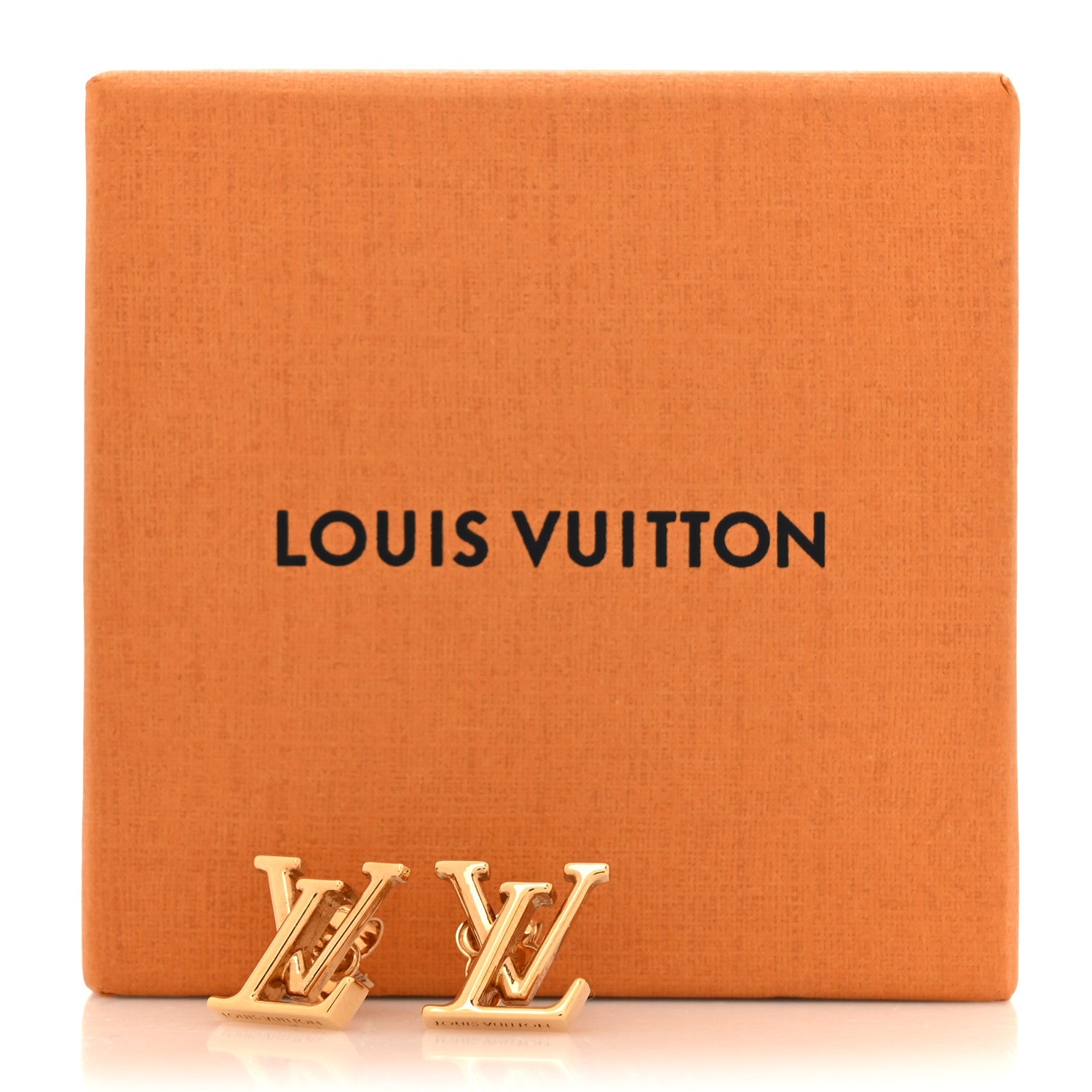Metal LV Iconic Earrings Gold