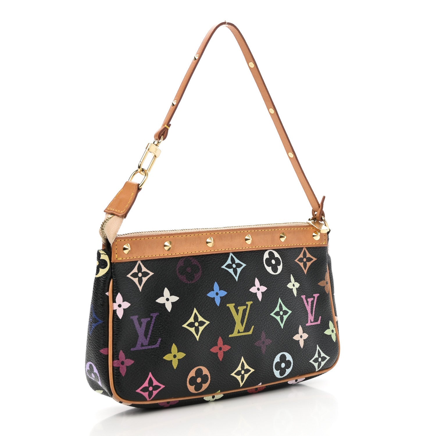 Monogram Multicolor Pochette Accessories Black