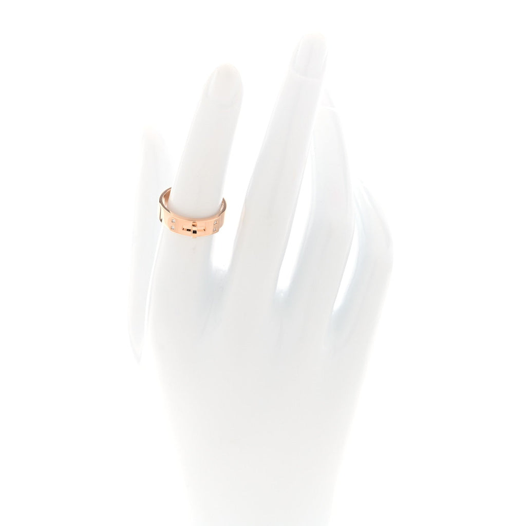 18K Rose Gold Diamond PM Kelly Ring 52 6