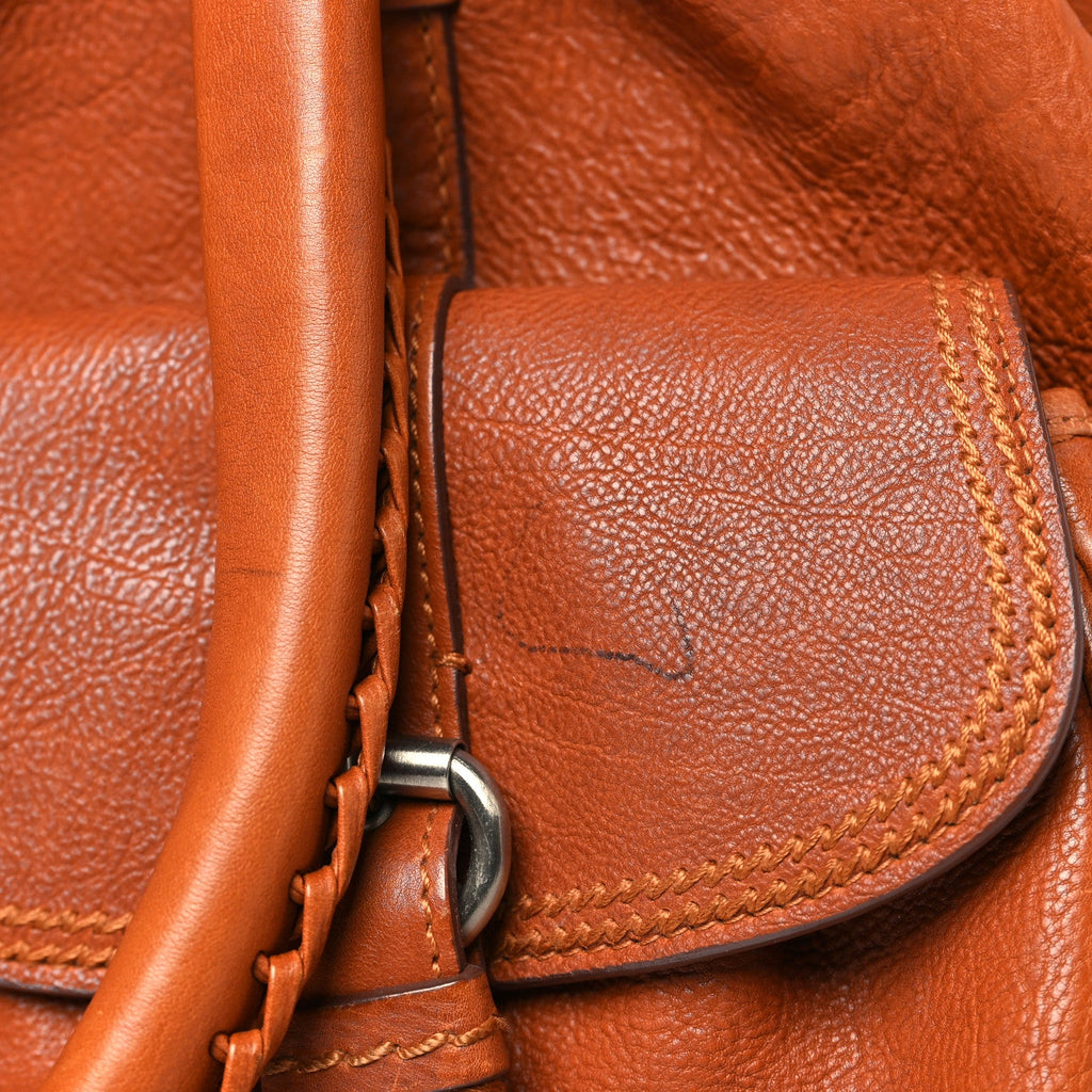 Calfskin My Dior Frame Double Pocket Satchel Brown