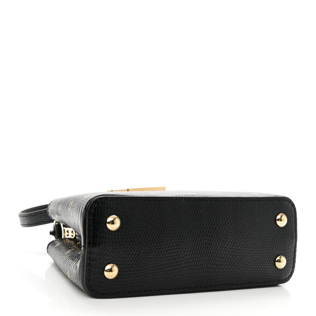 Lizard Capucines Mini Black