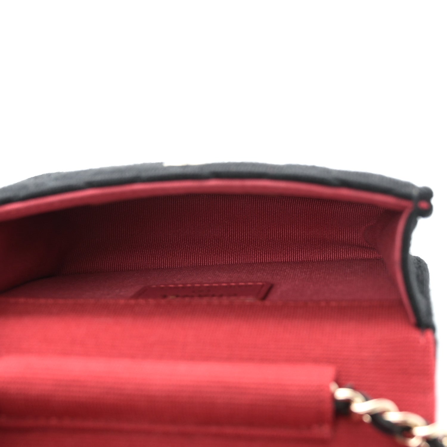 Jersey Quilted Micro Mini Flap Black