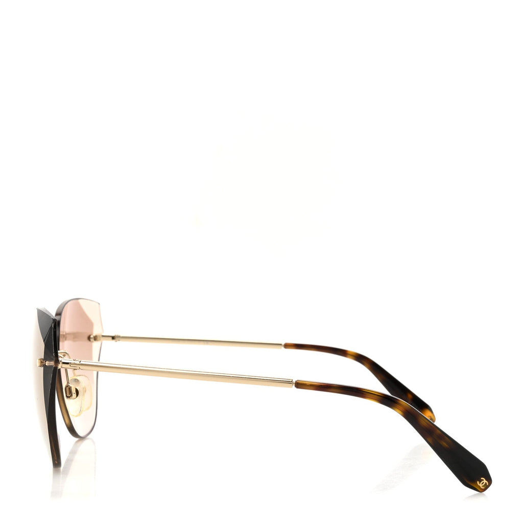 Metal Cat Eye Sunglasses 4237  Gold