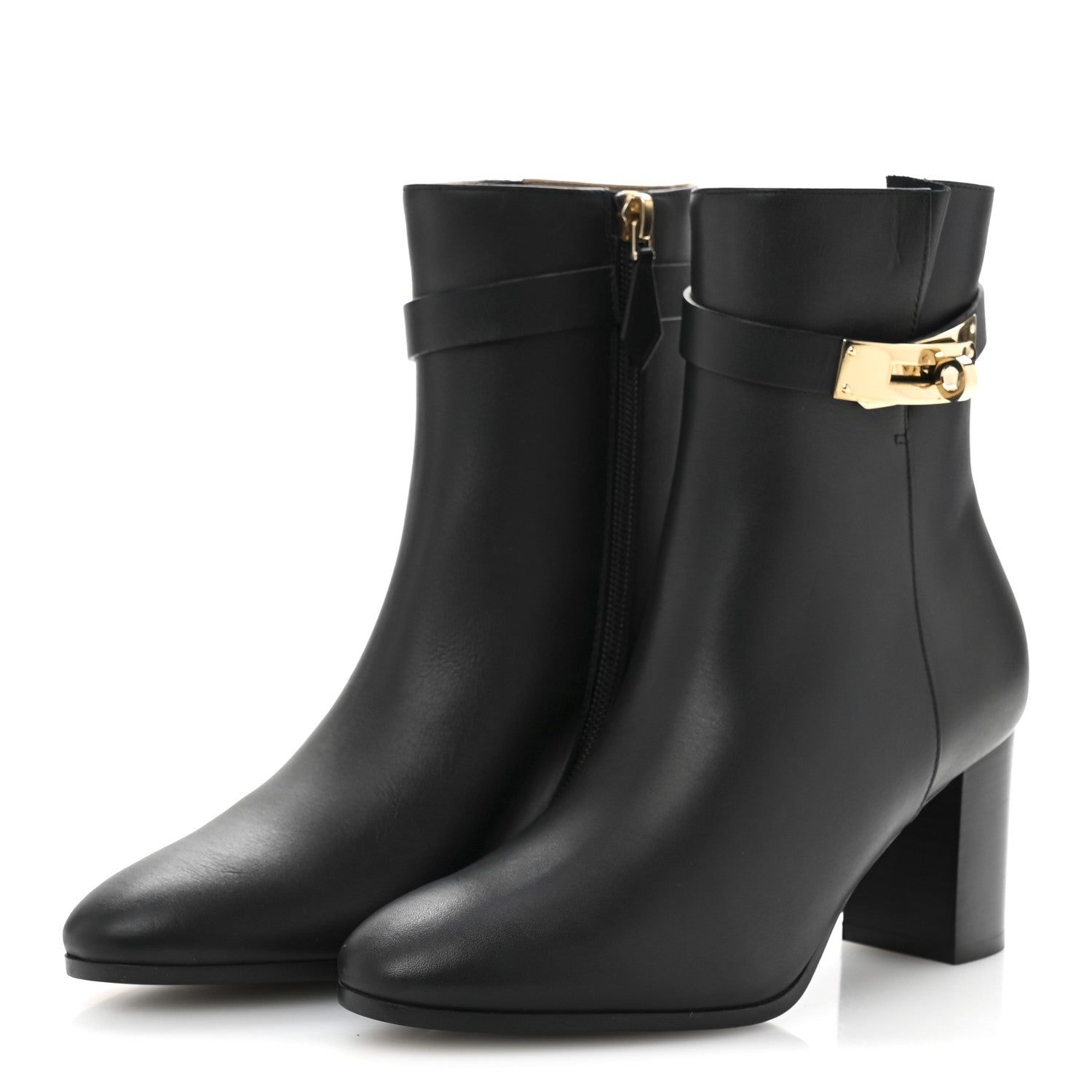 Calfskin Saint Germain Ankle Boots 35 Black
