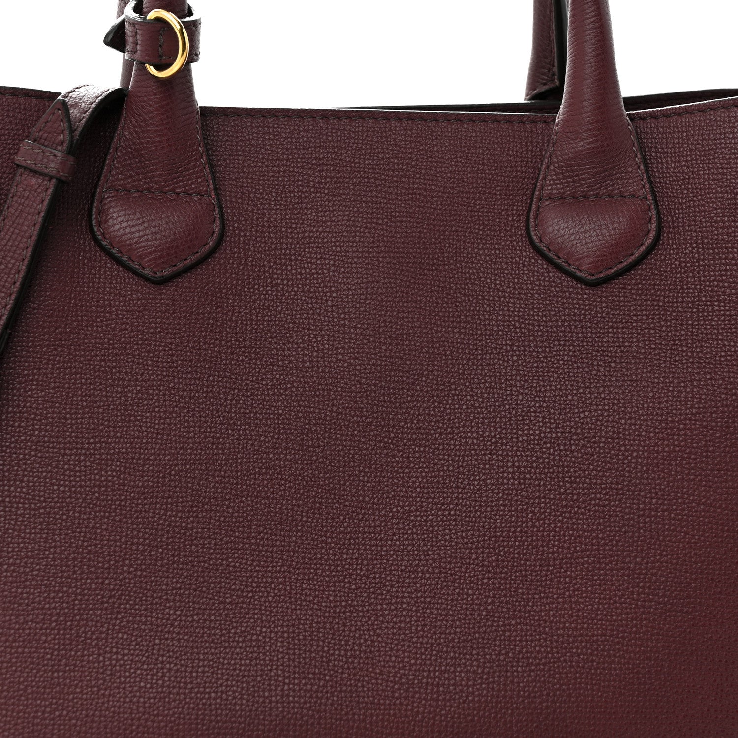 Derby Calfskin House Check Medium Banner Tote Mahogany Red