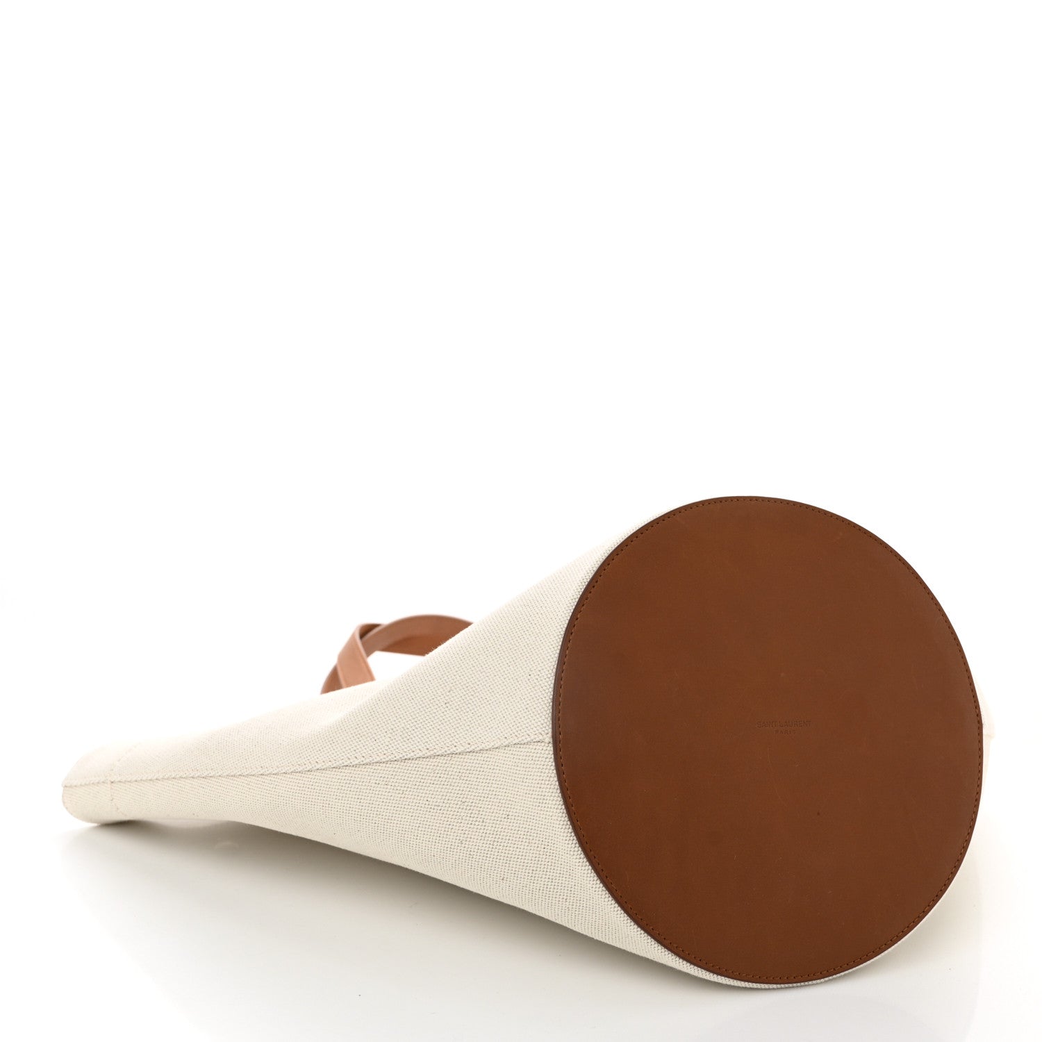 Linen Calfskin Rive Gauche Tote Greggio Brick