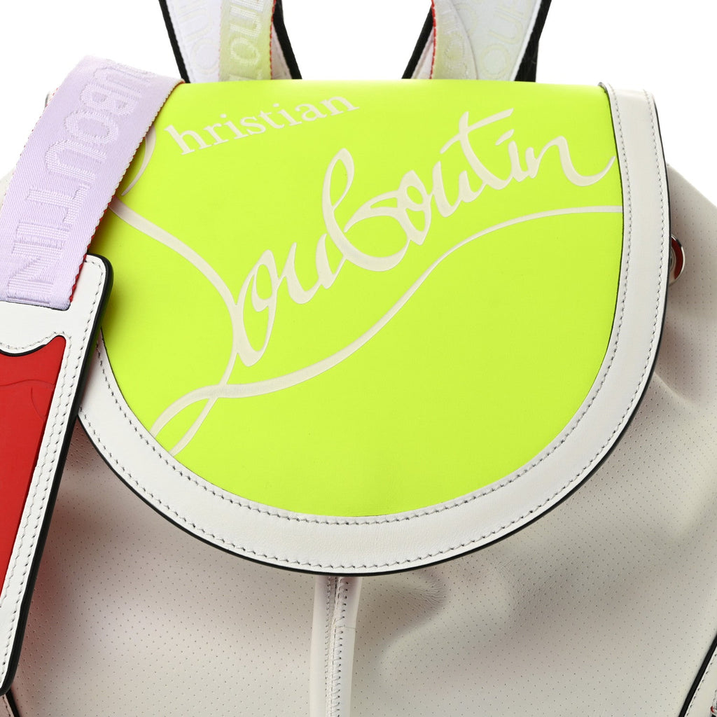 Calfskin Explorafunk Backpack Bianco Fluo Yellow