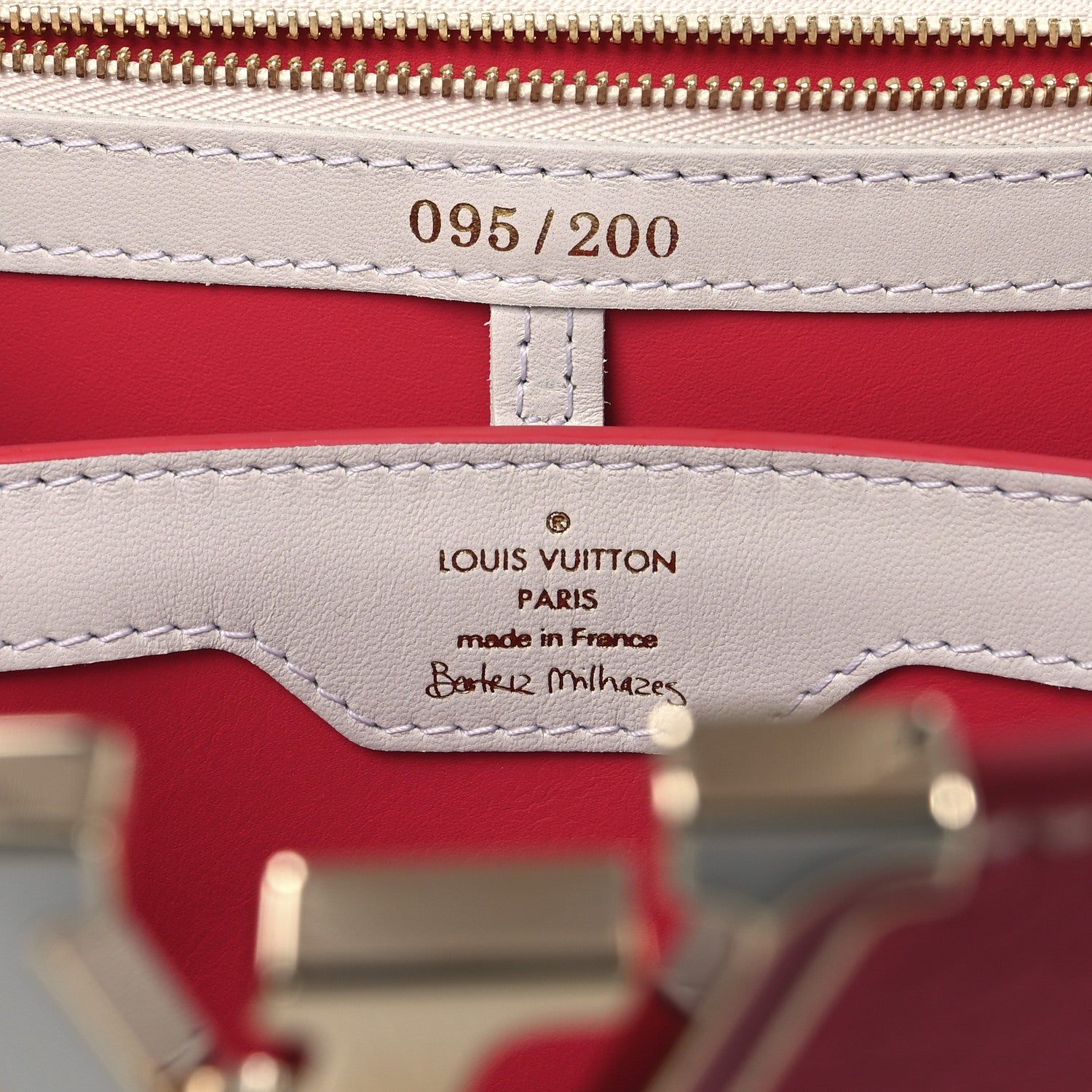 Lambskin Beatriz Milhazes Artycapucines PM White Multicolor