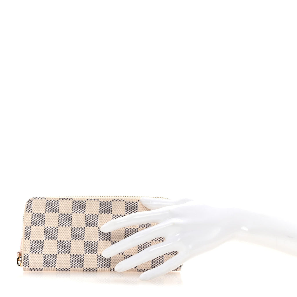 Damier Azur Clemence Wallet Rose Ballerine