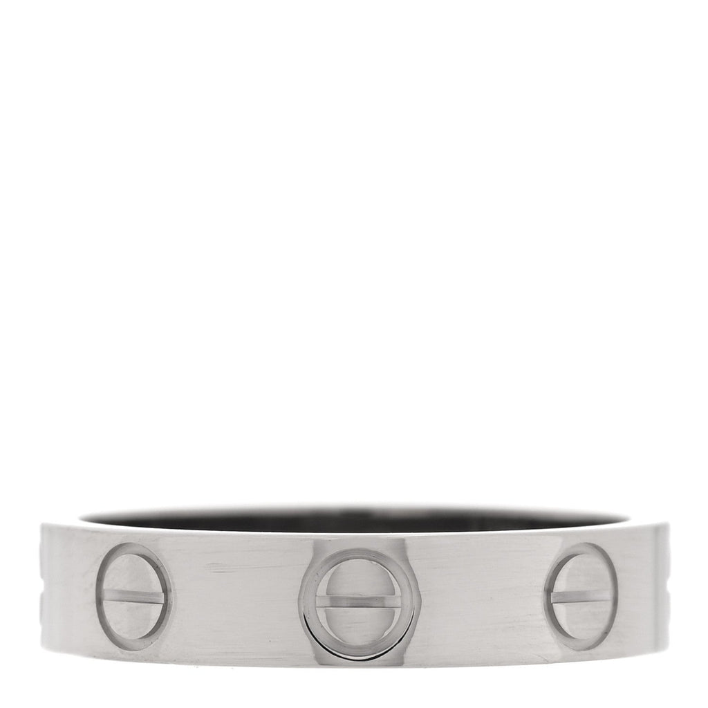 18K White Gold 3.5mm LOVE Wedding Band Ring 47 4