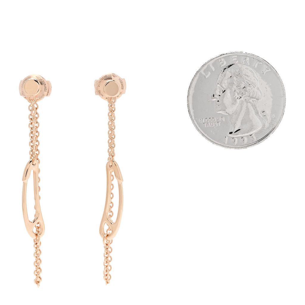 18K Rose Gold TPM Chaine D'Ancre Punk Earrings