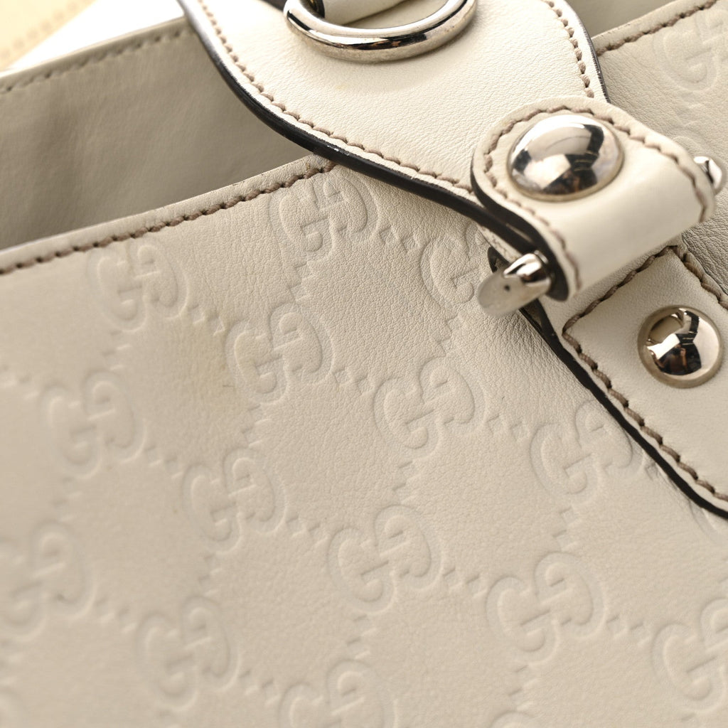 Guccissima Medium Icon Bit Tote Off White