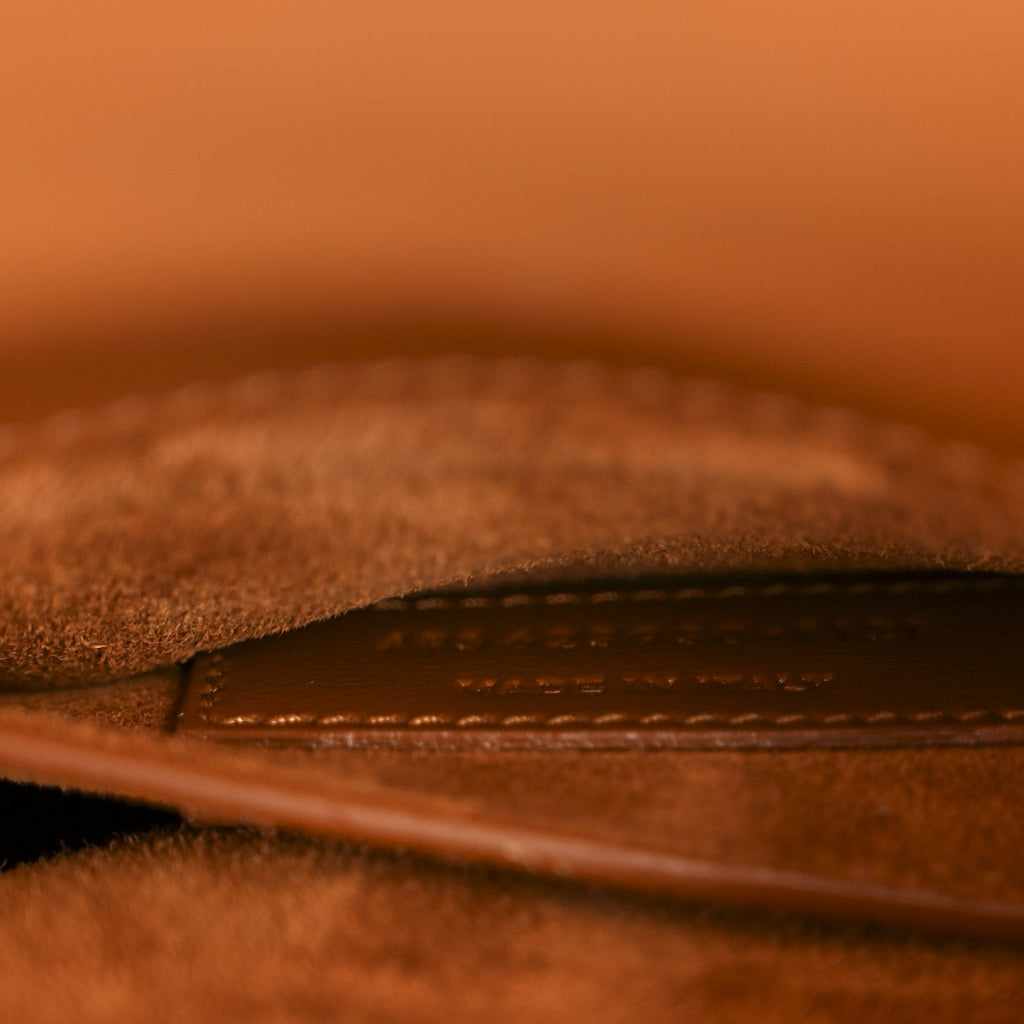 Canvas Calfskin Mini Classic Monogram Cassandra Top Handle Tan Natural