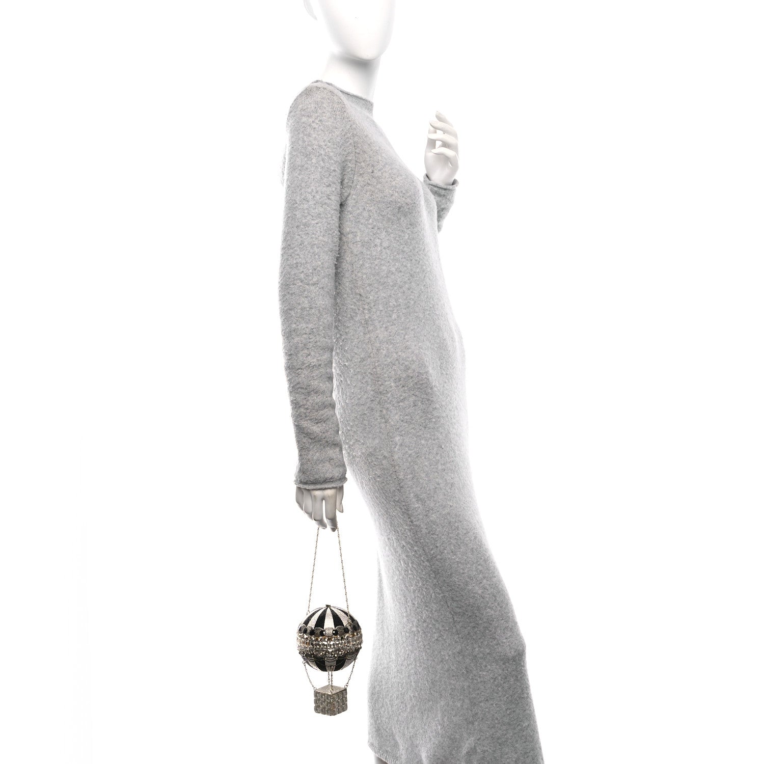 Crystal Pearl Amelia Hot Air Balloon Minaudiere Clutch Gold