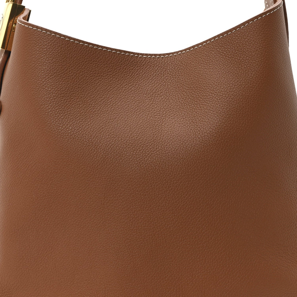 Grained Calfskin Low Key Hobo PM Cognac