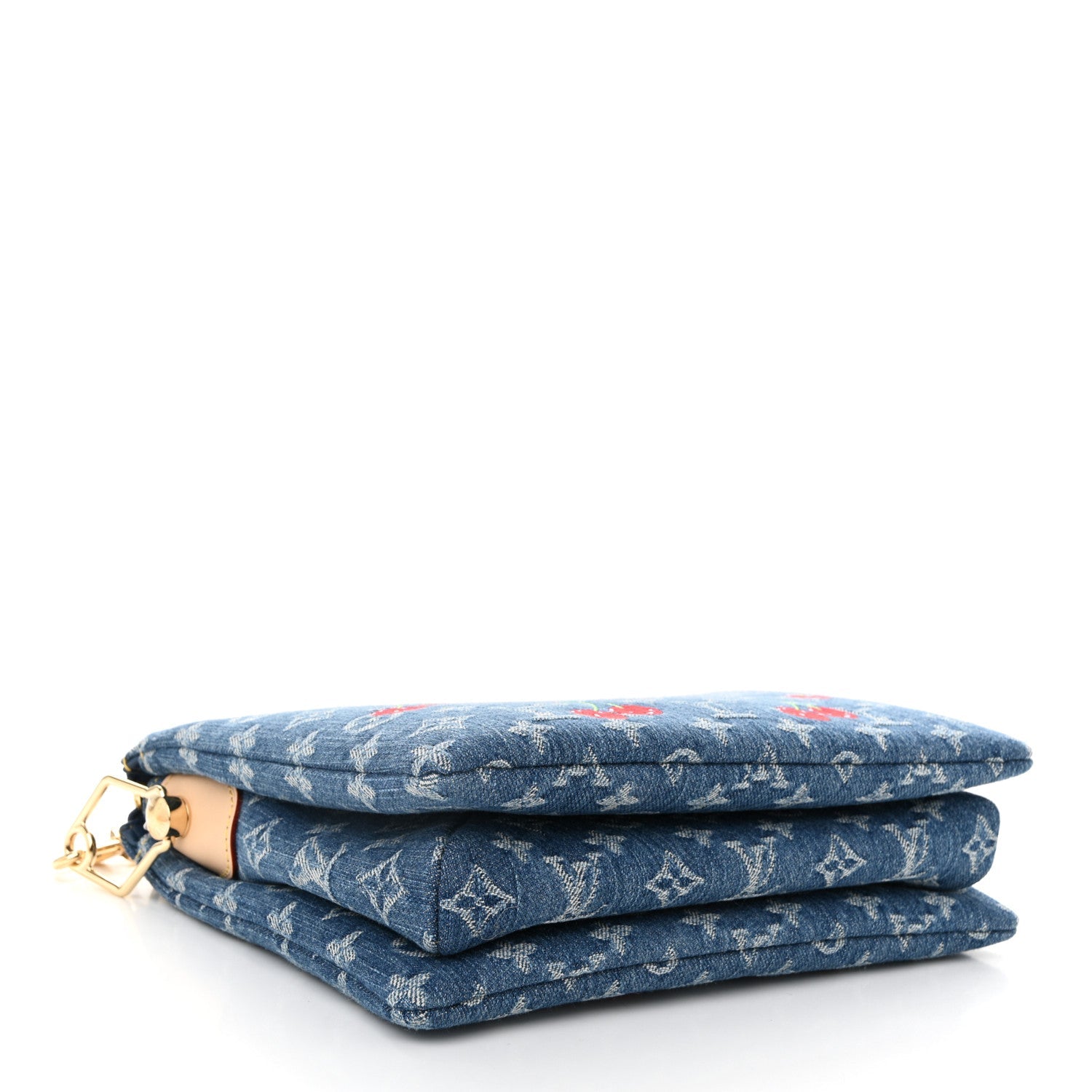 LV X TM Monogram Denim Cerises Coussin PM Blue