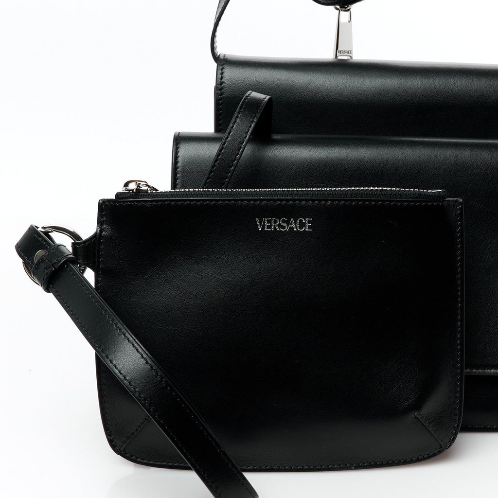 Calfskin Cargo Modular Messenger Bag Black