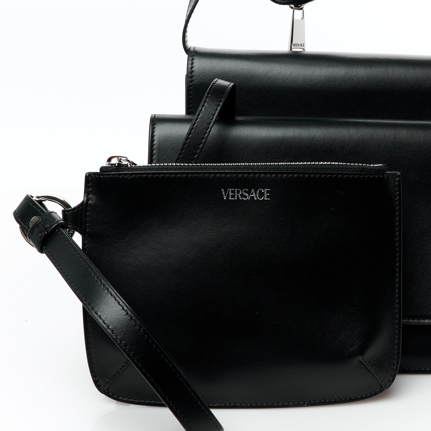 Calfskin Cargo Modular Messenger Bag Black