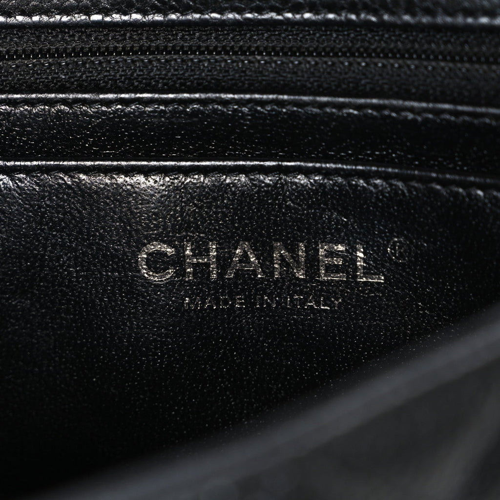 Caviar Quilted Mini Rectangular Flap Black