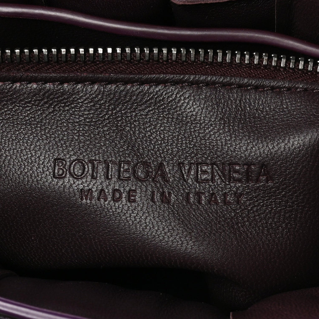 Glossy Nail Polish Nappa Maxi Intreccio Padded Cassette Crossbody Bag Holographic