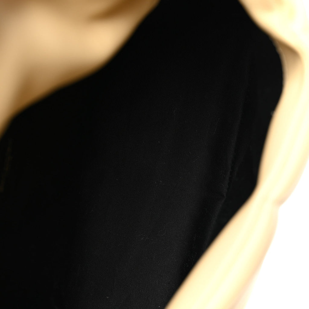 Lambskin Quilted Small Loulou Puffer Monogram Chain Satchel Jaune Pale