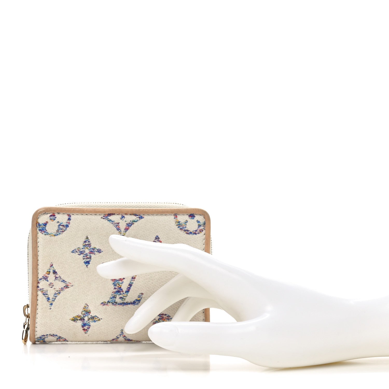 Monogram Jacquard Lou Wallet White