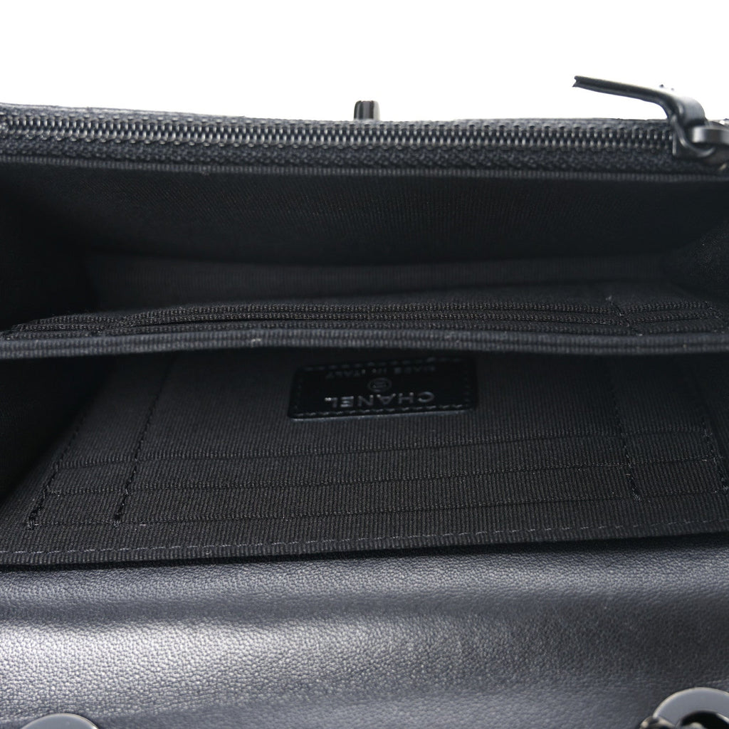 Lambskin Quilted Mini Trendy CC Wallet On Chain WOC So Black