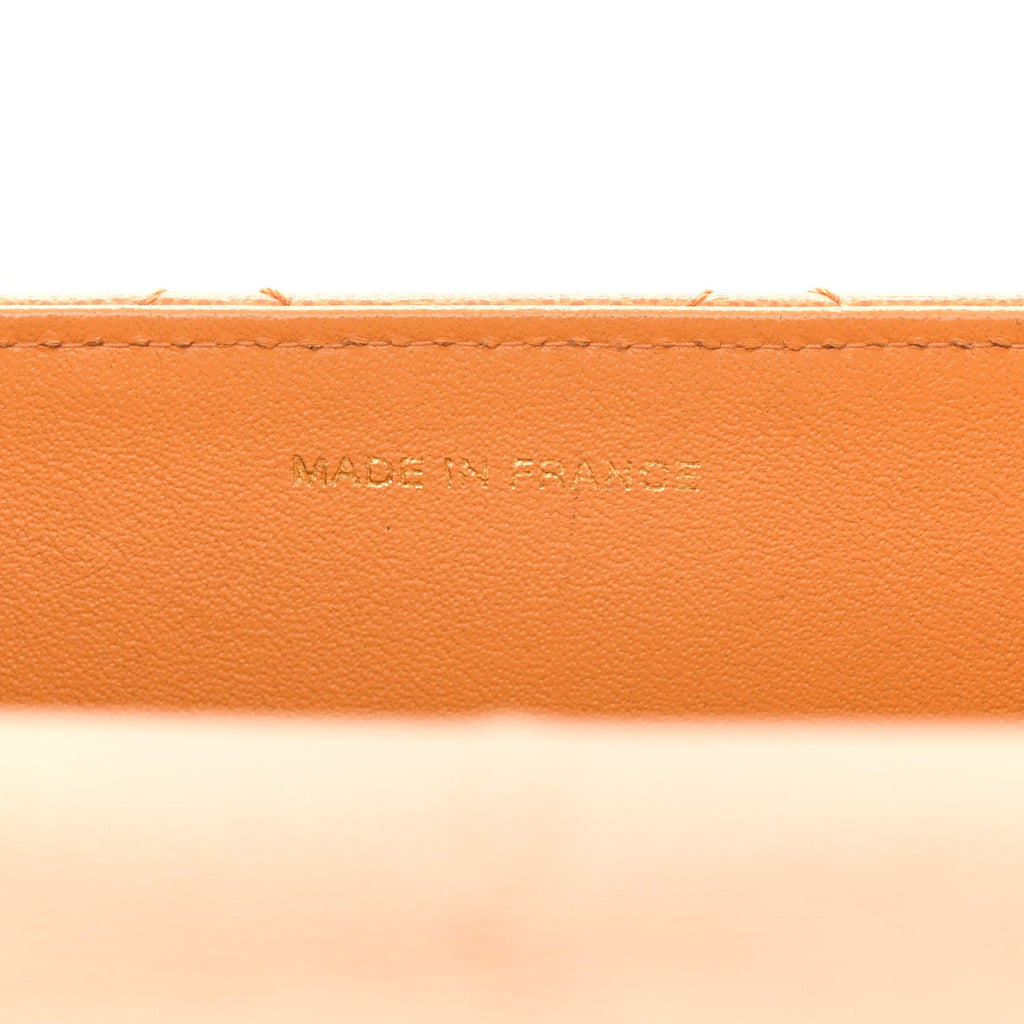 Caviar Stitched Jumbo Single Flap Orange